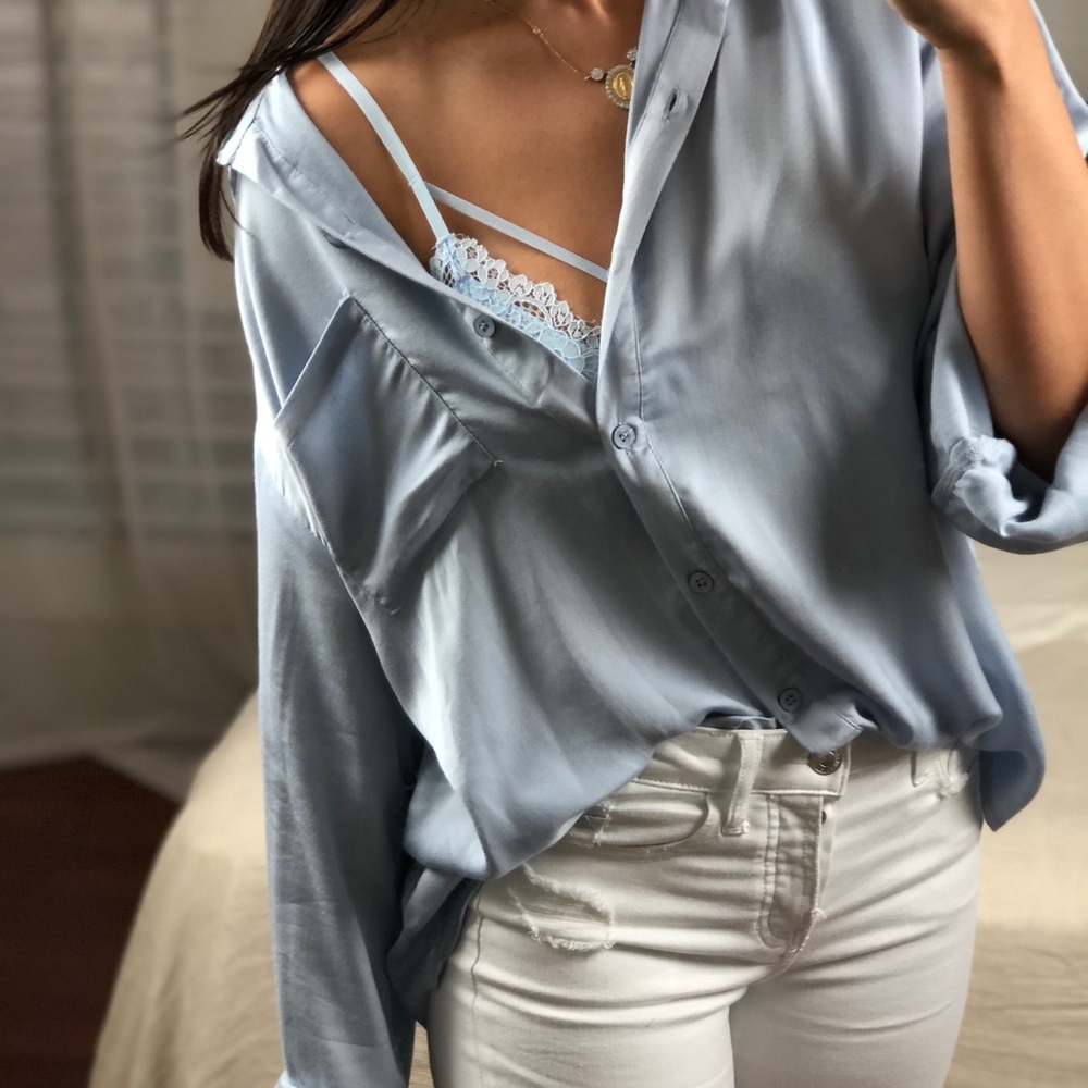 Last ☝・ LOS CABOS Relaxed Button Down Shirt - Picture 4 of 7